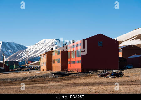 Longyearbyen, Spitzbergen, isole Svalbard, Norvegia Foto Stock
