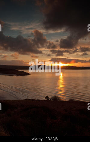 Tramonto sul Loch Gairloch Foto Stock