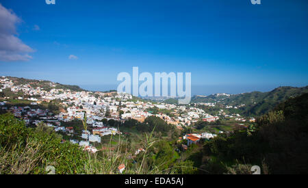 Gran Canaria, città storica tero, vista aerea Foto Stock