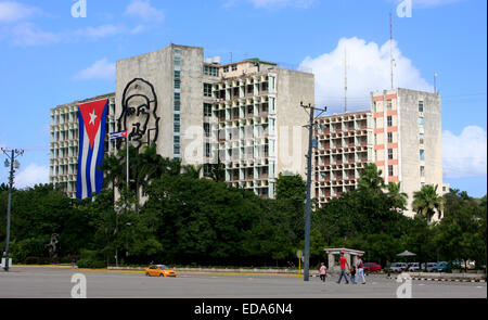 Il Ministero dell'interno edificio in Plaza de la Revolucion, Havana, Cuba Foto Stock