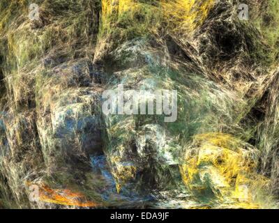 Forme astratte fatte di texture frattali. Foto Stock