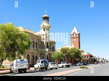 Municipio e gli uffici postali, Argent Street, Broken Hill, Nuovo Galles del Sud, NSW, Australia Foto Stock