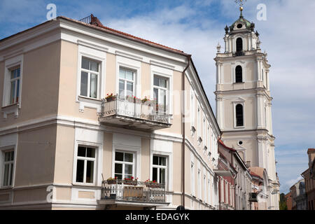 Sts Johns Chiesa torre, Vilnius, Lituania Foto Stock