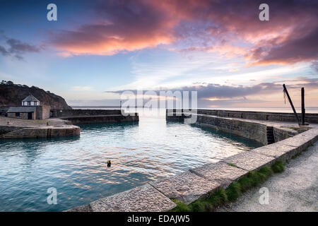 Charlestown Harbour in Cornovaglia Foto Stock