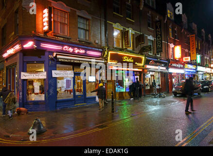 Ristoranti indiani in Brick Lane, Londra Foto Stock