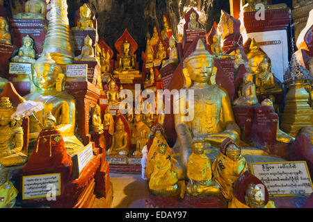 Le grotte di Pindaya e santuario, Pindaya, Myanmar Foto Stock