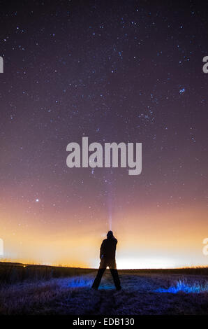 In il grande sconosciuto. Speranze e sogni. Le stelle sconosciuto, inesplorato, opportunità, desiderio, lussuria per i sogni e il futuro Foto Stock