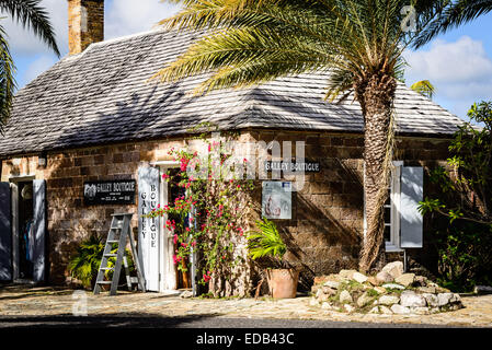 Galley Boutique, Nelson's Dockyard, English Harbour, Antigua Foto Stock