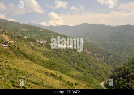 Paesaggio, Trongsa, Bhutan Foto Stock