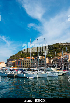 Port, Bonifacio, Corsica, Francia Foto Stock