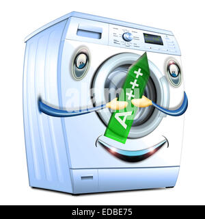 Macchina di lavaggio, A+++ energia nominale, illustrazione Foto Stock