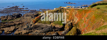 Panorama di Lizard Point Cornwall Regno Unito in autunno cadono verso Sud Ovest Inghilterra su una soleggiata giornata estiva Foto Stock