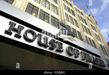 Esterno di un grande magazzino House of Fraser. Foto Stock