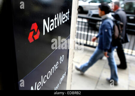 Un NatWest Bank nella città di Londra. Foto Stock