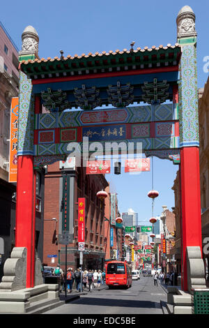 Ingresso di Chinatown a Melbourne, Australia Foto Stock