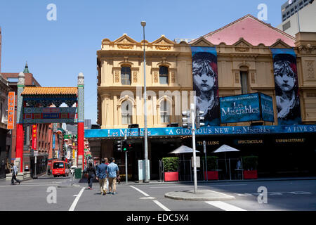 Chinatown e il Teatro Principessa di Melbourne, Australia Foto Stock