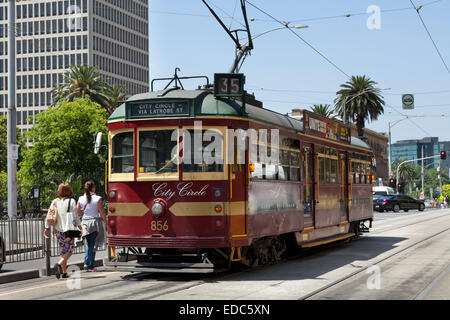 City Circle Tram in Melbourne, Australia Foto Stock
