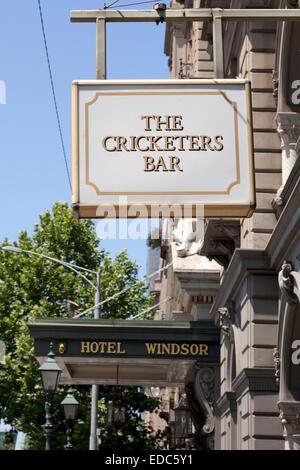 Hotel Windsor e il cricketers bar a Melbourne, Australia Foto Stock