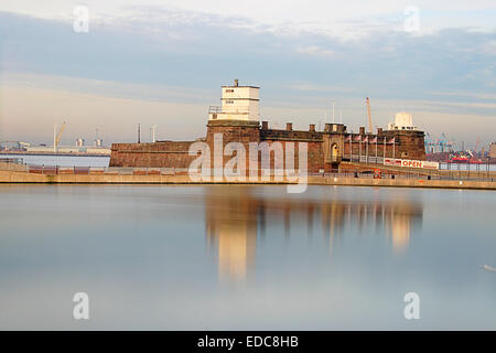 Fort Pesce persico Rock in New Brighton Foto Stock