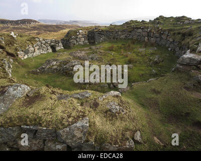 Dun Beag Broch sull'Isola di Skye in Scozia Foto Stock