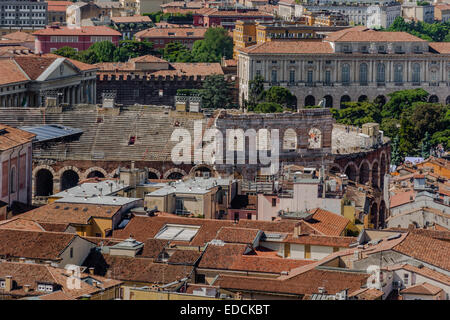 Vista di Arena di Verona - Italia Foto Stock