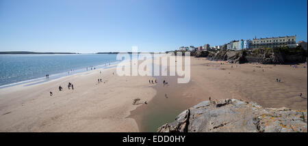 Tenby, Castle Beach di St Catherine's Island Foto Stock