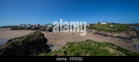 Tenby, Castle Beach di St Catherine's Island Foto Stock