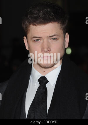 Londra, Regno Unito. Gen 5, 2015. Taron Egerton assiste il Regno Unito premiere di ''testamento della gioventù''presso Empire Leciester Square. Credito: Ferdaus Shamim/ZUMA filo/Alamy Live News Foto Stock