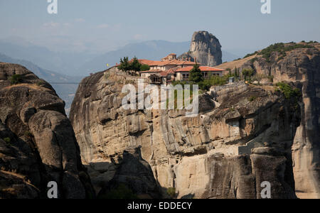 Meteora monasteri, UNESCO World Heritage Site nei pressi di Kalambaka, Tessaglia, Grecia Foto Stock