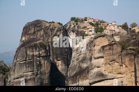 Meteora monasteri, UNESCO World Heritage Site nei pressi di Kalambaka, Tessaglia, Grecia Foto Stock