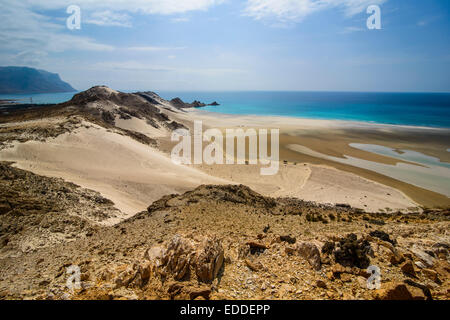 Laguna Detwah, vicino Qalansia e Socotra, Yemen Foto Stock