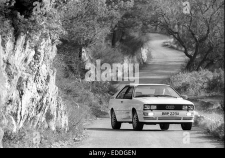 1982 Audi Quattro Coupe nelle Alpi Marittime Francia Foto Stock