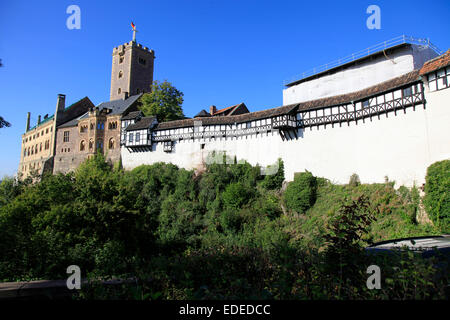 Il Wartburg è un castello nei pressi di Eisenach. Essa è stata fondata nel 1067 da Luigi Springer e appartiene dal 1999 come sito del Patrimonio Mondiale. Foto: Klaus Nowottnick Data: 07 Settembre 2012 Foto Stock