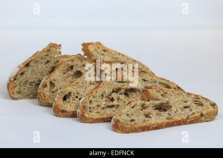 Freschi fette di pane Foto Stock