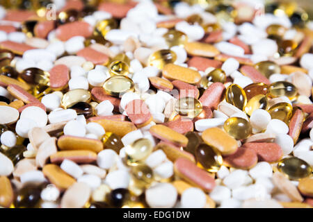Varietà di pillole Foto Stock