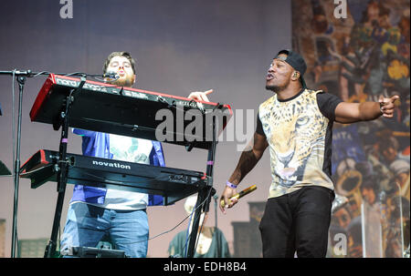 Accesso wireless a un Festival - Day 1 - Prestazioni - rudimentali con: DJ Fabbro,rudimentali dove: Birmingham, Regno Unito quando: 04 Lug 2014 Foto Stock