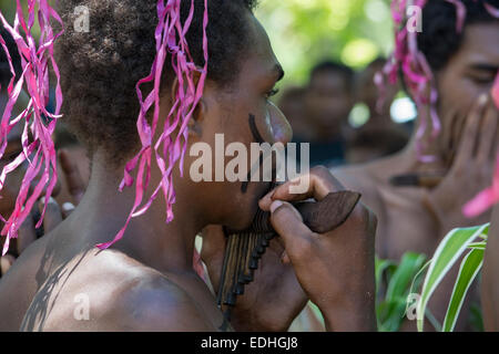 La Melanesia, Makira-Ulawa Provincia, Isole Salomone, isola di Owaraha o Owa Raha (precedentemente noto come Santa Ana). Foto Stock