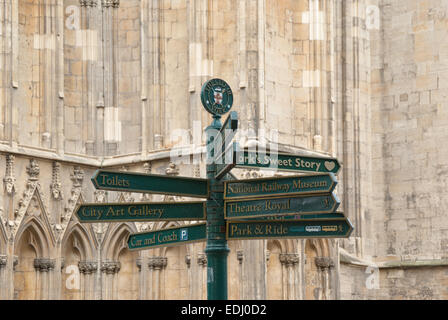 York cartello turistico Foto Stock