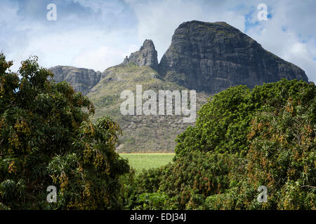 Mauritius Quatre Bornes, montagne du Rempart e Trois Mamelles montagne Foto Stock