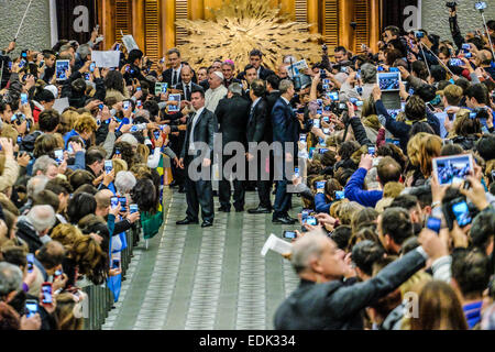 Città del Vaticano. 07Th gen, 2015. Prima udienza generale del nuovo anno per il Papa Francesco - Sala Nervi, 07 Jan 2015 Credit: Davvero Facile Star/Alamy Live News Foto Stock