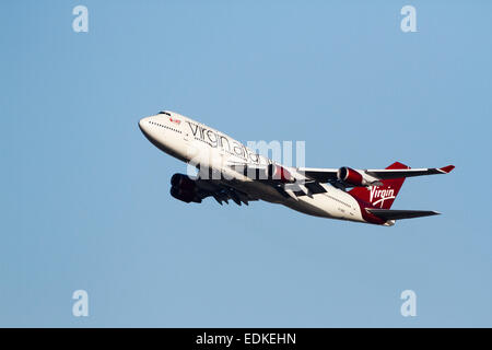 G-VBIG Virgin Atlantic Airways Boeing 747 4Q8, Inghilterra, Regno Unito Foto Stock
