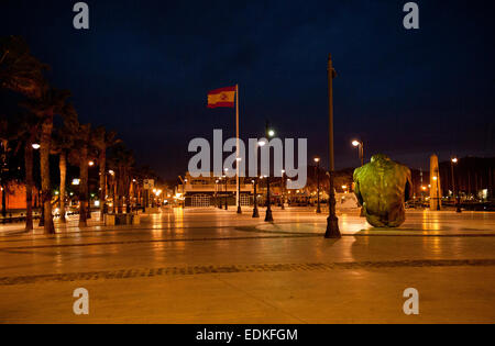 Cartagena , Vista sulla piazza da via Paseo Alfonso XIIRegion di Murcia , Spagna Foto Stock