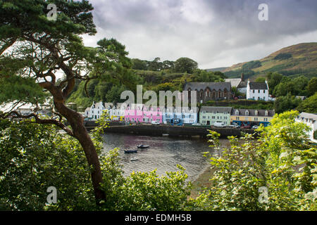 Portree isola di Skye porto di pesca della baia Foto Stock