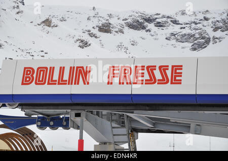 Bollin Fresse, skilift, Val Claret, Tignes, Francia Foto Stock