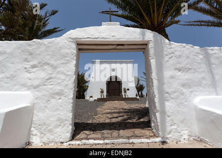 Chiesa, cappella, Ermita de las Nieves, Risco de Famara, Lanzarote, Isole Canarie, Spagna Foto Stock