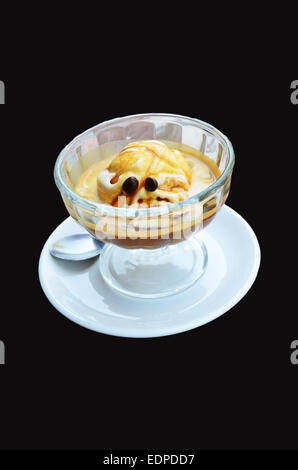 È affogato caffè cappuccino con gelato vaniglia Foto Stock