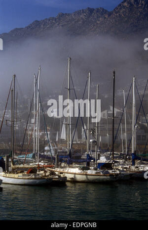 Barche in Marina, Gordon's Bay, Sud Africa Foto Stock