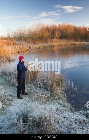 Waters Edge Country Park, Barton-su-Humber, North Lincolnshire, Regno Unito. Il 30 dicembre, 2014. Regno Unito meteo. Foto Stock