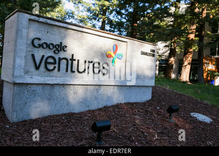 La sede centrale di Google Ventures di Mountain View, California. Foto Stock