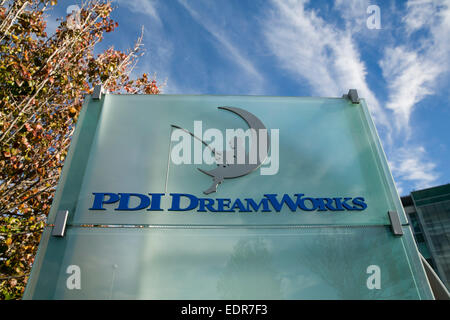 La sede del PDI/Dreamworks, parte della Dreamworks Animation SKG a Redwood City, California. Foto Stock